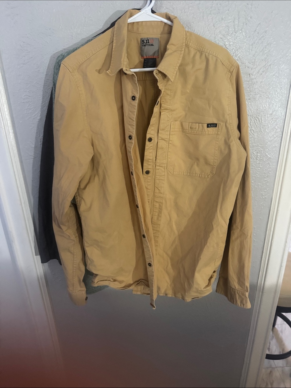 5.11 Tactical Men's Light Brown Button-Up Shirt Jacket